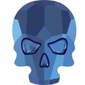Стразы горячей фиксации 2856 14x10,5 mm Crystal Metallic Blue HF